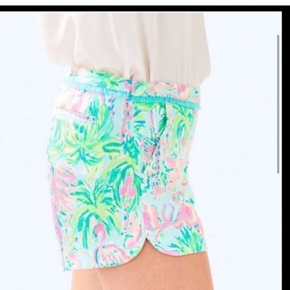 Lilly Pulitzer Adie Short Seasalt Blue on Parade Women’s Sz 10 - Picture 3 of 7